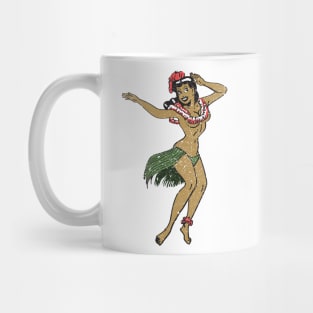 I'm just here to get laid! Hawaii Hawaiian Lei Bikini Hula Girl Vintage Distressed Graphic Mug